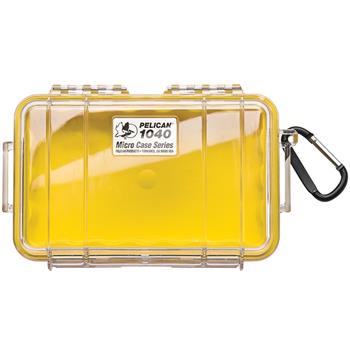 Clear Pelican 1040 Micro Case with Yellow Liner