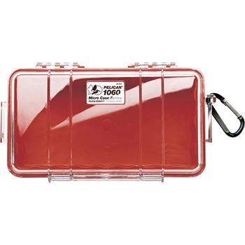 Clear Pelican 1060 Micro Case with Red Liner