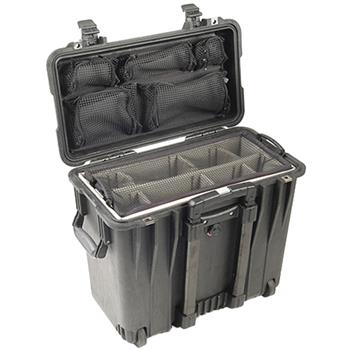 Black Pelican 1440 Top Loader Case with Utility Dividers & Lid Organizer