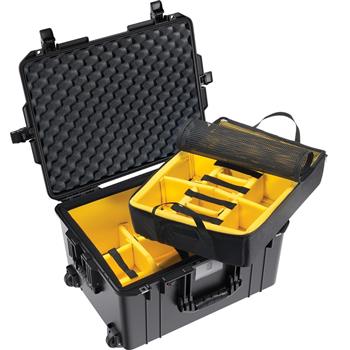 Black Pelican™ 1607 Air Case with padded dividers