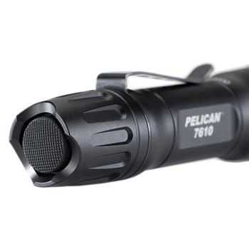 Pelican™ 7610 Tactical Flashlight push button tail cap switch